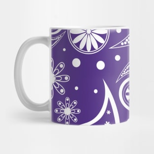 Mandala Pattern Purple and White Halloween Fall Autumn Season Mug